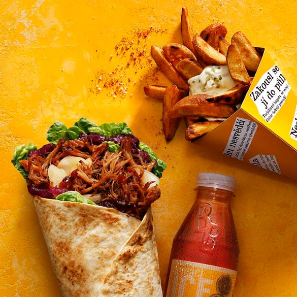 Sweet ribs wrap v menu