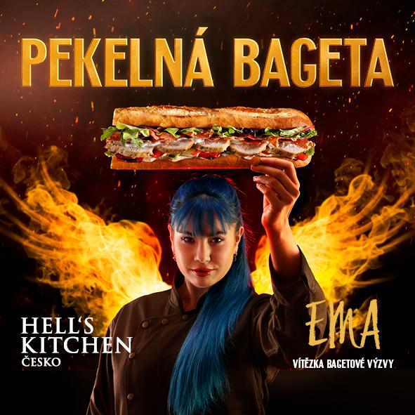 2x Pekelná bageta v menu