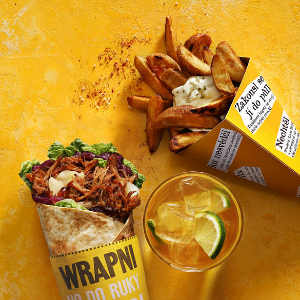 Menu Sweet ribs wrap