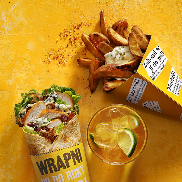 Caesar wrap menu