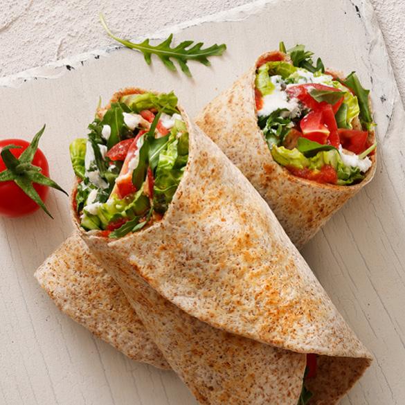Wrap wwith goat cheese