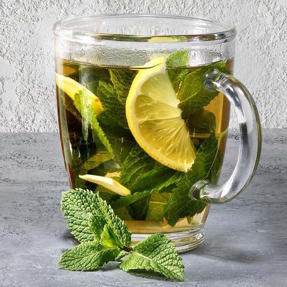 Tea ginger with mint